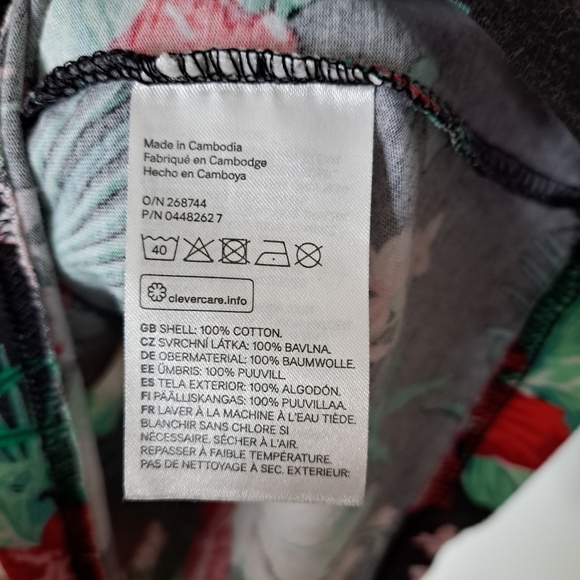 Divided | Colorful tropical floral women's t shirt,front pocket - Picture 12 of 12